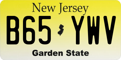 NJ license plate B65YWV