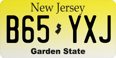 NJ license plate B65YXJ