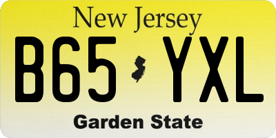 NJ license plate B65YXL
