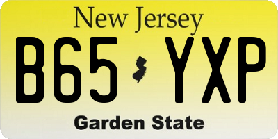 NJ license plate B65YXP