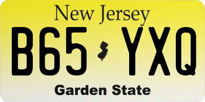 NJ license plate B65YXQ