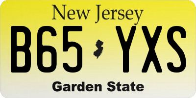 NJ license plate B65YXS
