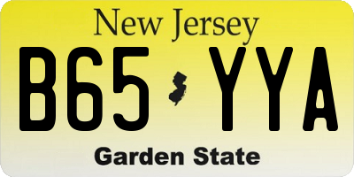 NJ license plate B65YYA