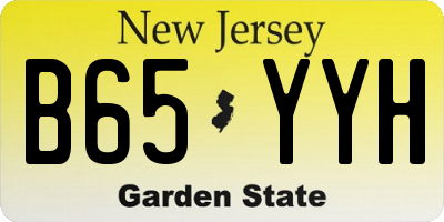 NJ license plate B65YYH