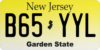 NJ license plate B65YYL