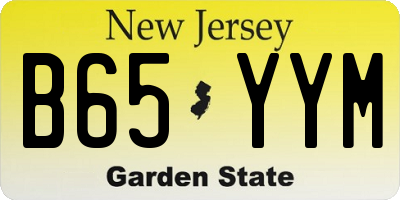 NJ license plate B65YYM