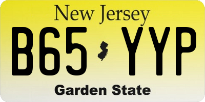 NJ license plate B65YYP
