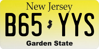 NJ license plate B65YYS