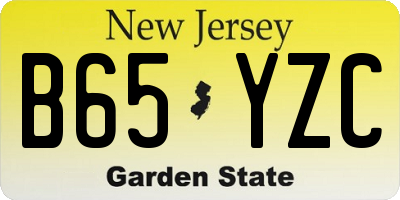 NJ license plate B65YZC