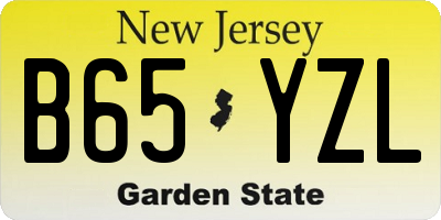 NJ license plate B65YZL