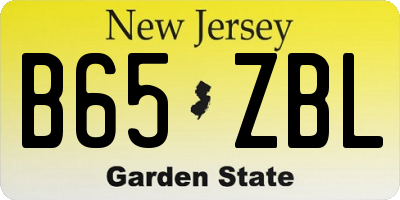NJ license plate B65ZBL