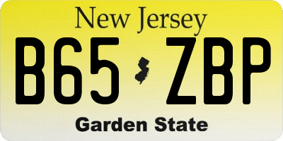 NJ license plate B65ZBP