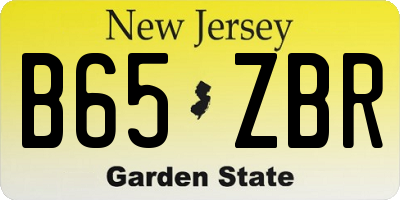 NJ license plate B65ZBR