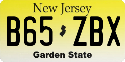 NJ license plate B65ZBX