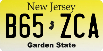 NJ license plate B65ZCA