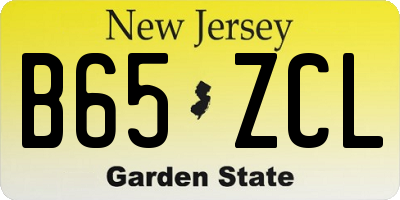 NJ license plate B65ZCL