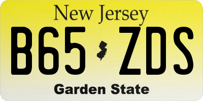 NJ license plate B65ZDS
