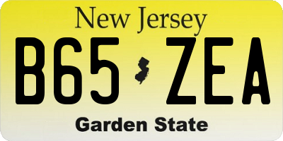 NJ license plate B65ZEA