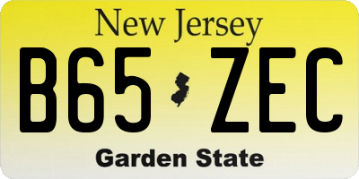 NJ license plate B65ZEC