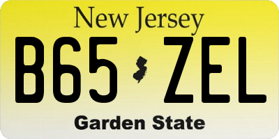 NJ license plate B65ZEL