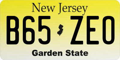 NJ license plate B65ZEO
