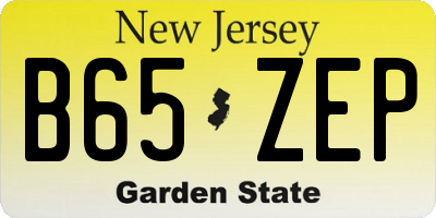 NJ license plate B65ZEP