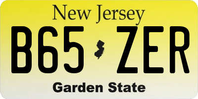 NJ license plate B65ZER