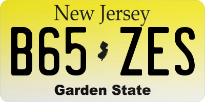 NJ license plate B65ZES