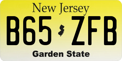 NJ license plate B65ZFB