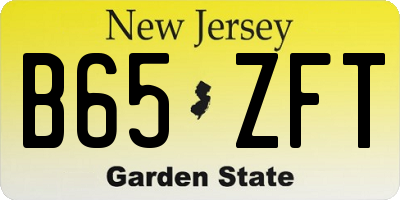 NJ license plate B65ZFT