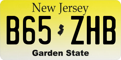 NJ license plate B65ZHB