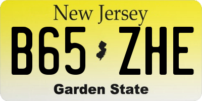 NJ license plate B65ZHE