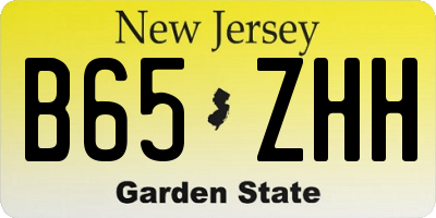 NJ license plate B65ZHH