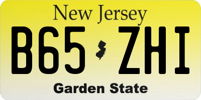 NJ license plate B65ZHI