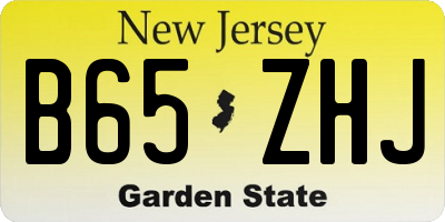 NJ license plate B65ZHJ