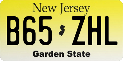 NJ license plate B65ZHL