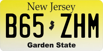 NJ license plate B65ZHM