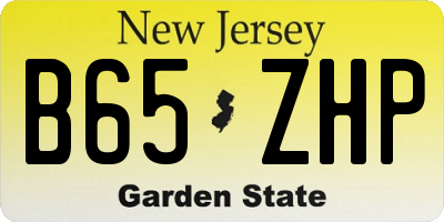 NJ license plate B65ZHP