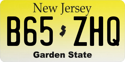 NJ license plate B65ZHQ
