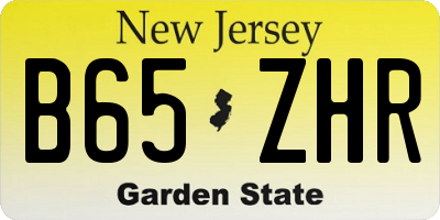 NJ license plate B65ZHR