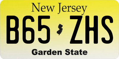 NJ license plate B65ZHS
