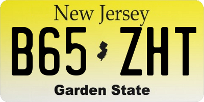 NJ license plate B65ZHT