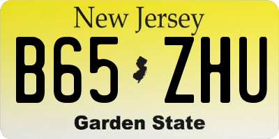 NJ license plate B65ZHU