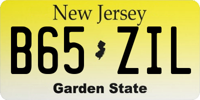 NJ license plate B65ZIL