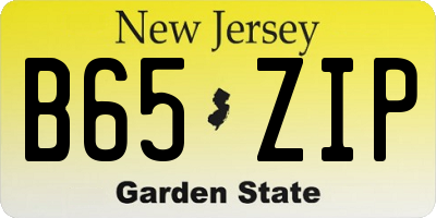 NJ license plate B65ZIP