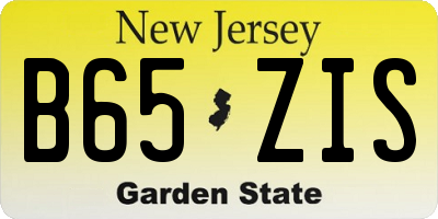 NJ license plate B65ZIS