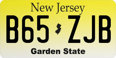 NJ license plate B65ZJB