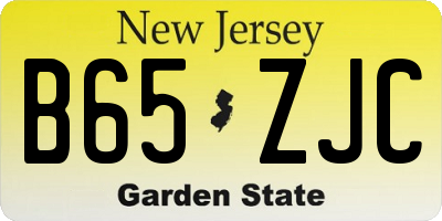 NJ license plate B65ZJC