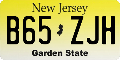 NJ license plate B65ZJH