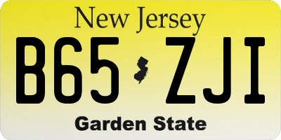 NJ license plate B65ZJI